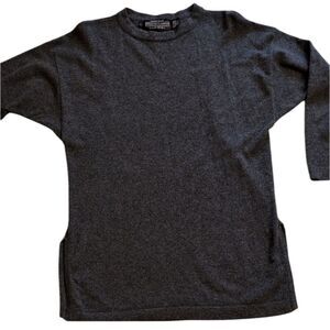 Randall Roy for William Kasper California Cashmere Sweater Charcoal Gray Crew M
